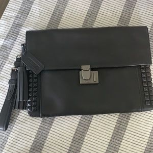 Coach Legacy Studded Lock Clutch